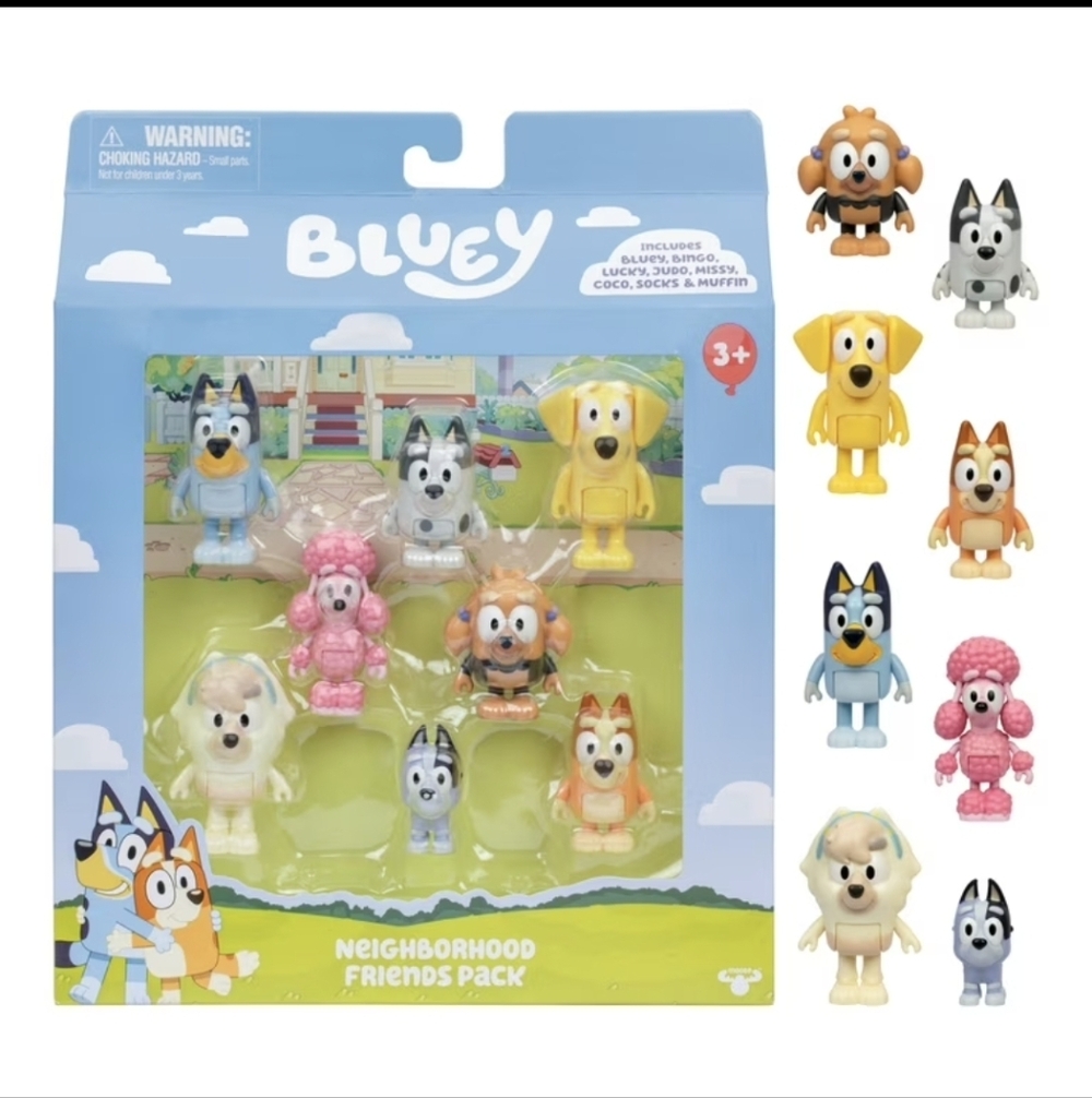 NWT Bluey Neighborhood Friends Pack